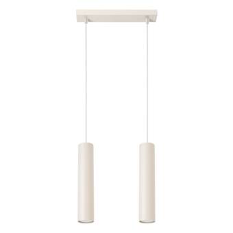 Lampa wisząca LAGOS 2 beżowa + 2x Żarówka LED GU-10 4000K Zimna 7W 530lm