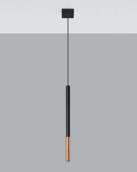 Lampa wisząca MOZAICA 1 czarny/miedź + 1x Żarówka LED G9 4000K Zimna 4,5W 530lm