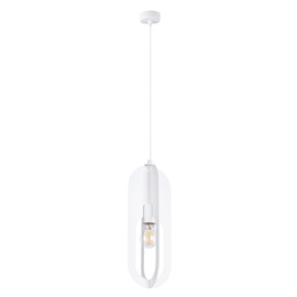 Lampa wisząca NICUS 1 biała + 1x Żarówka LED E27 3000K 7W 760lm