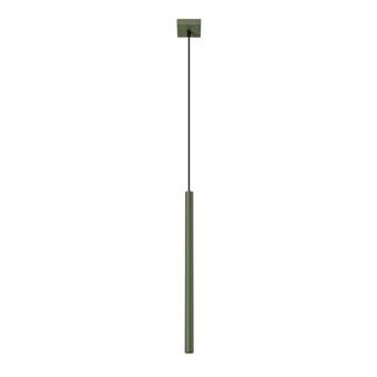 Lampa wisząca PASTELO 1 zielona oliwka + 1x Żarówka LED G9 4000K Zimna 4,5W 460lm