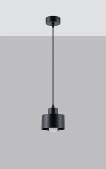 Lampa wisząca SAVAR 1 czarna + 1x Żarówka LED E27 3000K Ciepła 7,5W 620lm