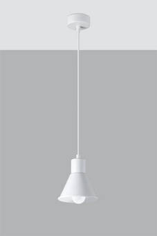 Lampa wisząca TALEJA 1 biała [E27] + 1x Żarówka LED E27 4000K Zimna 7,5W 650lm