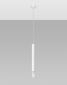 Lampa wisząca WEZYR 1 biała + 1x Żarówka LED G9 4000K Zimna 4,5W 530lm