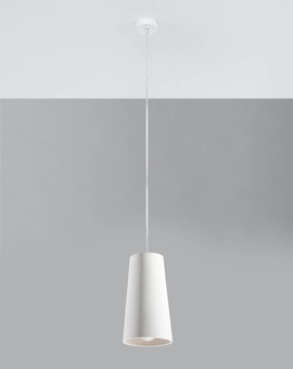 Lampa wisząca ceramiczna GULCAN biała + 1x Żarówka LED E27 4000K Zimna 7,5W 690lm