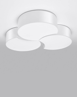 Plafon CIRCLE 3B biały + 6x Żarówka LED E27 3000K Ciepła 7,5W 620lm