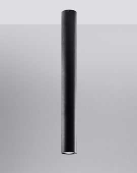 Plafon LAGOS 60 czarny + 1x Żarówka LED GU-10 3000K Ciepła 7W 620lm