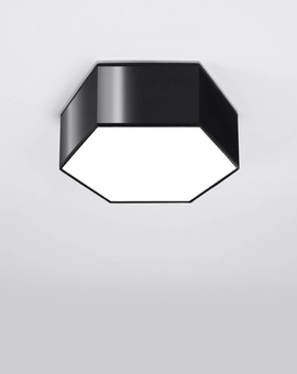 Plafon SUNDE 11 czarny + 2x Żarówka LED E27 3000K Ciepła 7,5W 620lm