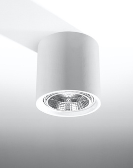 Plafon ceramiczny KALU biały + 1x Żarówka LED GU10 AR111 4000K ZIMNA 10W 850lm