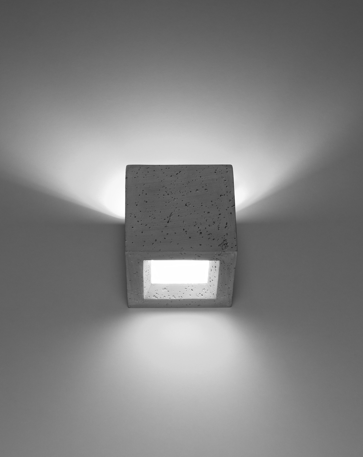 Kinkiet LEO beton + 1x Żarówka LED E27 3000K Ciepła 7,5W 620lm