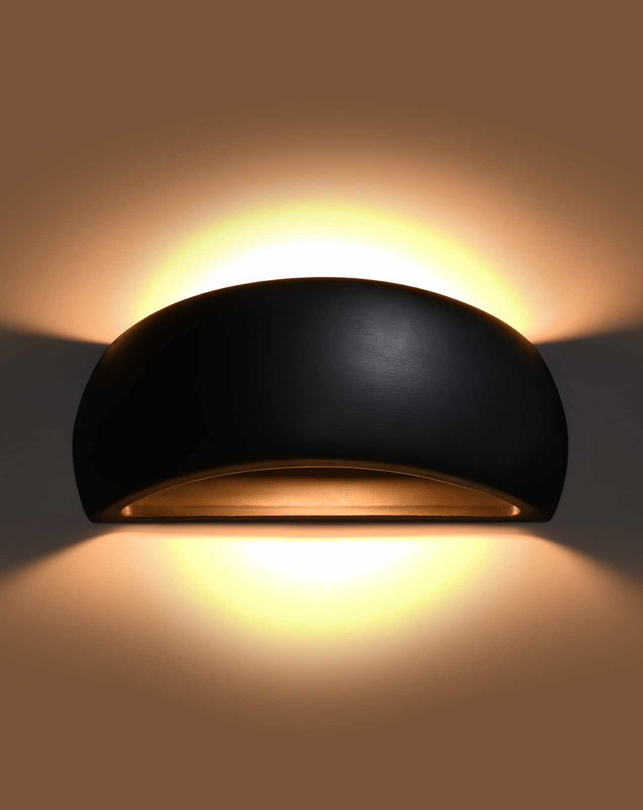 Kinkiet ceramiczny PONTIUS czarny + 1x Żarówka LED G9 3000K Ciepła 4,5W 510lm