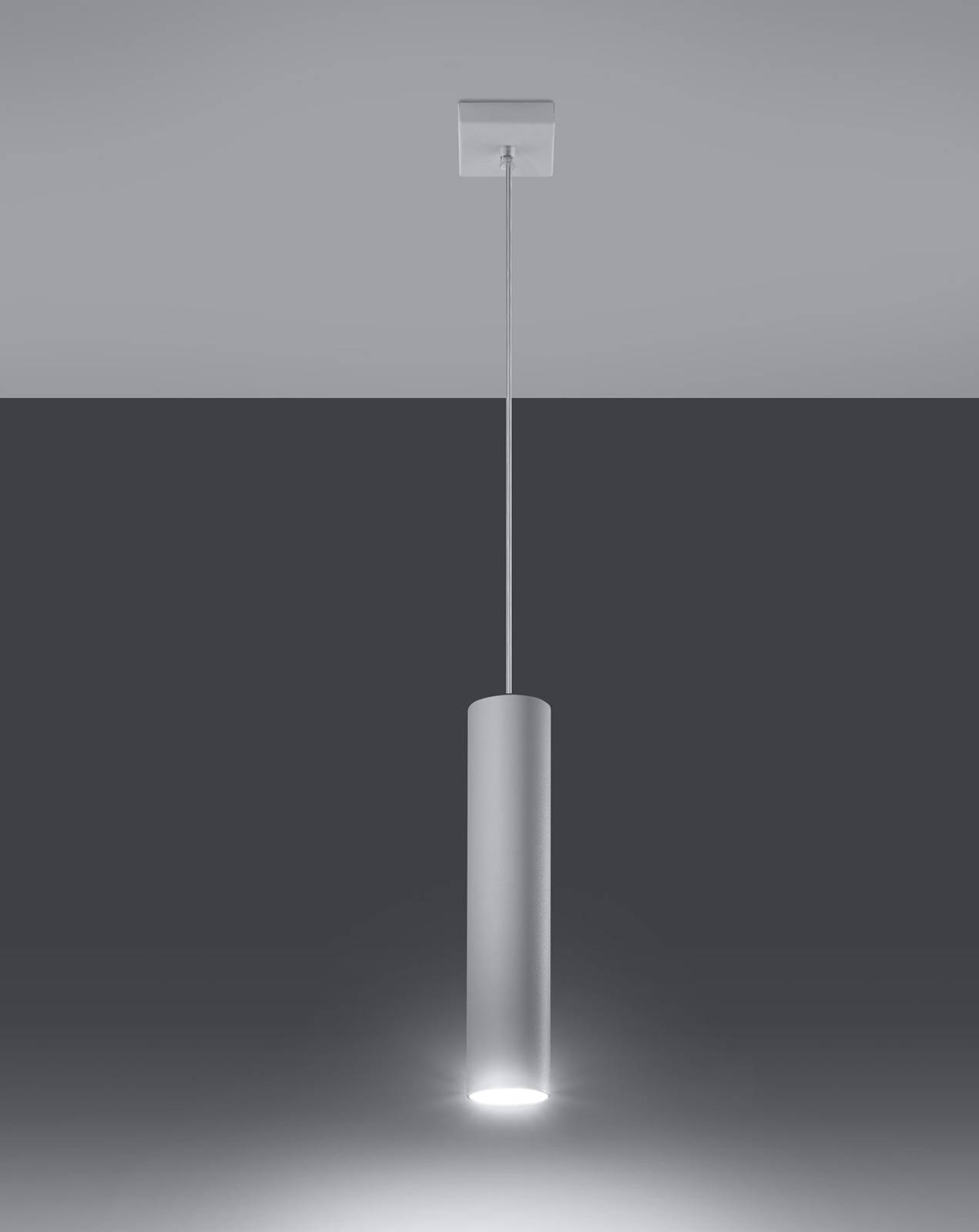 Lampa Wisząca LAGOS 1 biały + 1x Żarówka LED GU-10 4000K Zimna 7W 630lm