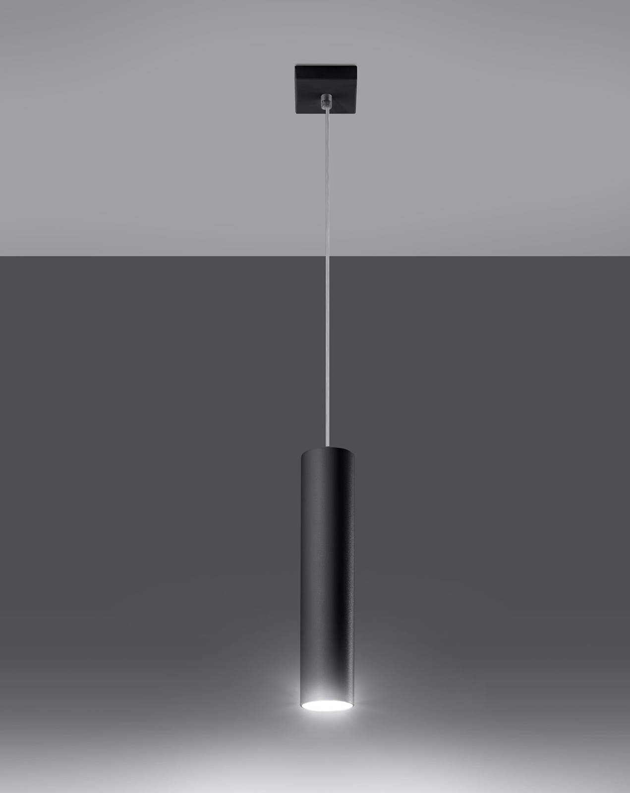 Lampa Wisząca LAGOS 1 czarny + 1x Żarówka LED GU-10 3000K Ciepła 7W 620lm