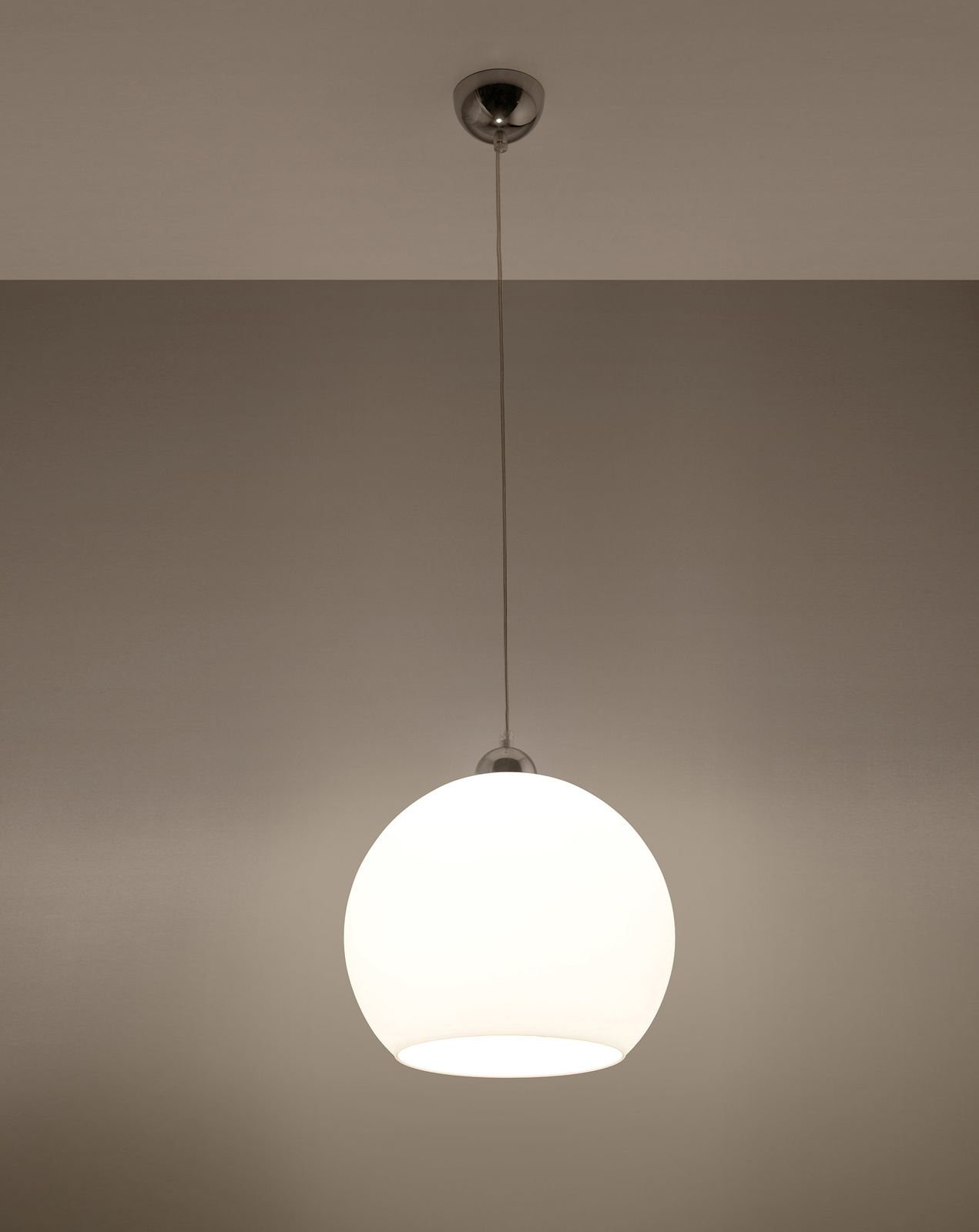Lampa wisząca BALL biały + 1x Żarówka LED E27 3000K Ciepła 7,5W 620lm