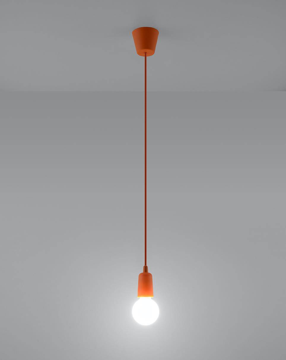 Lampa wisząca DIEGO 1 pomarańczowa 