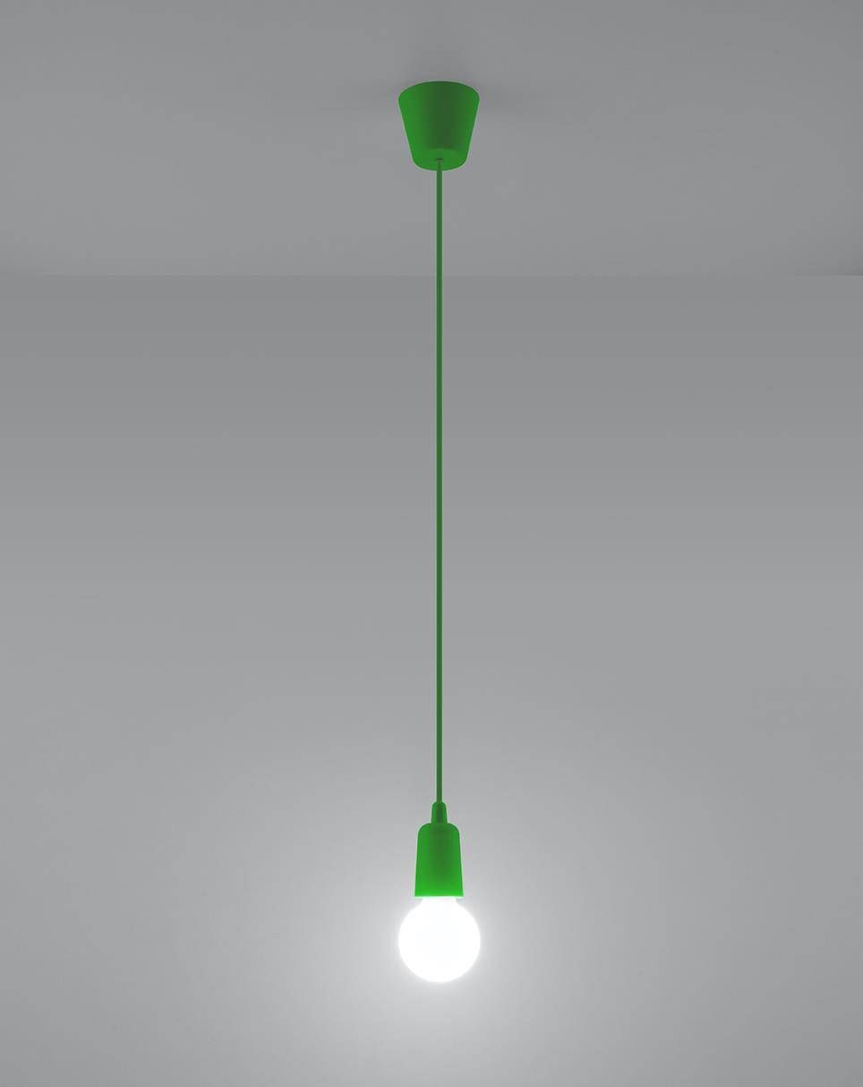 Lampa wisząca DIEGO 1 zielona