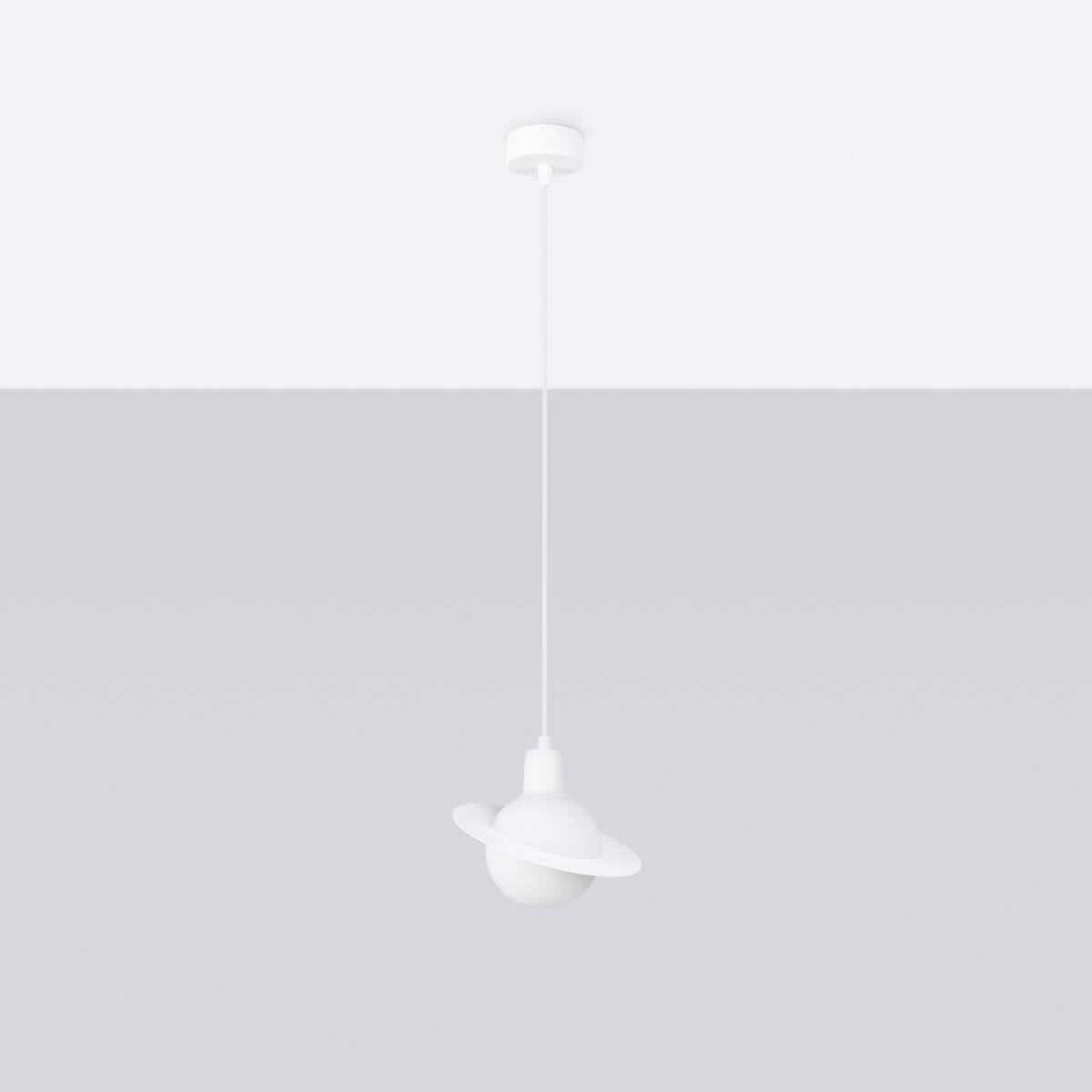 Lampa wisząca HYPERION 1 biały + 1x Żarówka LED G9 4000K Zimna 4,5W 460lm