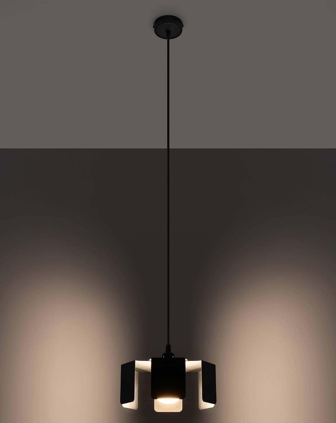 Lampa wisząca TULIP czarny + 1x Żarówka LED E27 3000K Ciepła 7,5W 620lm
