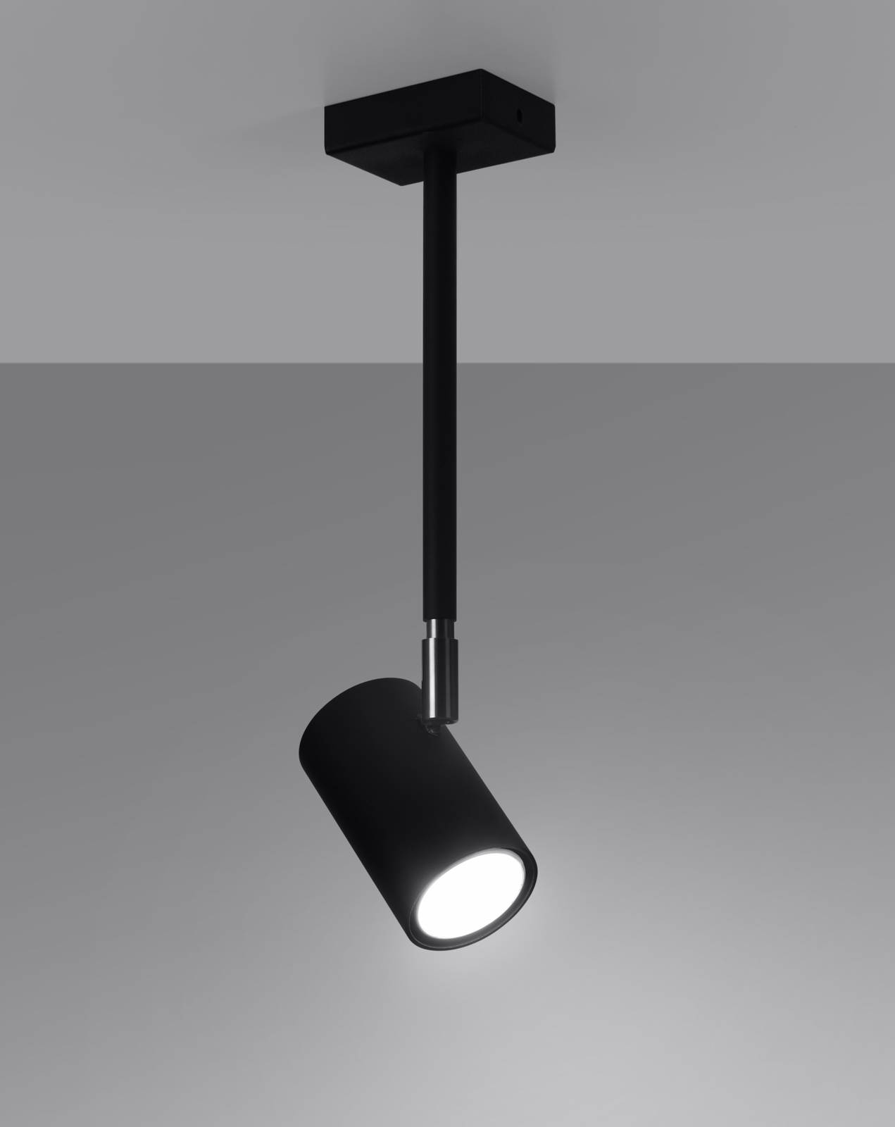 Plafon NORANO czarny + 1x Żarówka LED GU-10 3000K Ciepła 7W 620lm