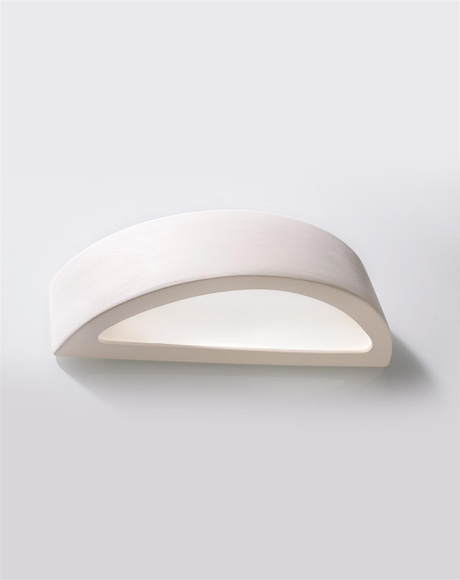 Kinkiet ceramiczny ATENA biały + 1x Żarówka LED E27 3000K Ciepła 7,5W 620lm