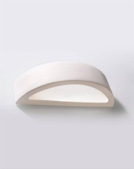 Kinkiet ceramiczny ATENA biały + 1x Żarówka LED E27 4000K Zimna 7,5W 650lm