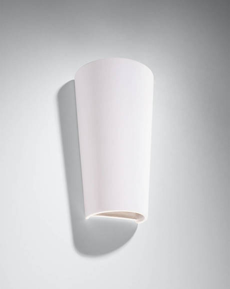 Kinkiet ceramiczny LANA biały + 1x Żarówka LED E27 4000K Zimna 7,5W 650lm