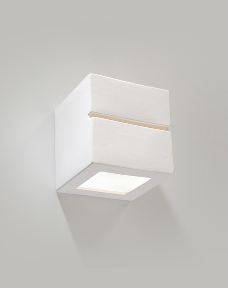 Kinkiet ceramiczny LEO LINE biały + 1x Żarówka LED E27 4000K Zimna 7,5W 650lm