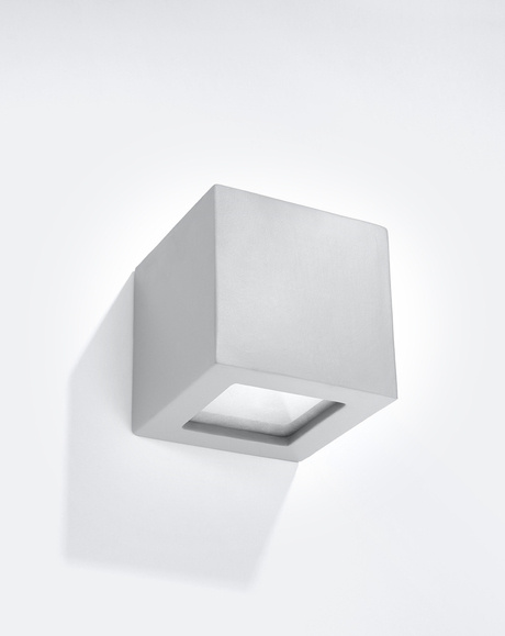 Kinkiet ceramiczny LEO szary + 1x Żarówka LED E27 3000K Ciepła 7,5W 620lm