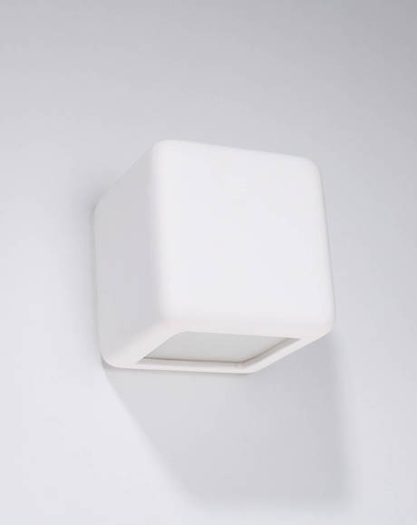 Kinkiet ceramiczny NESTA biały + 1x Żarówka LED E27 4000K Zimna 7,5W 650lm