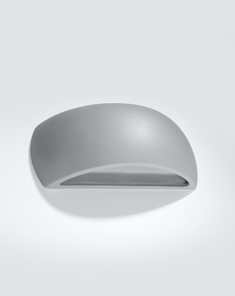 Kinkiet ceramiczny PONTIUS szary + 1x Żarówka LED G9 4000K Zimna 4,5W 530lm