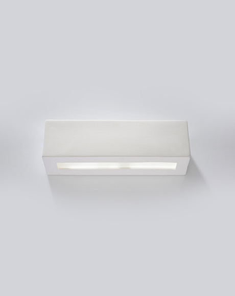 Kinkiet ceramiczny VEGA biały + 1x Żarówka LED E27 3000K Ciepła 7,5W 620lm