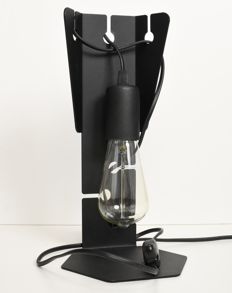 Lampa biurkowa ARBY czarna + 1x Żarówka LED E27 4000K Zimna 7,5W 650lm