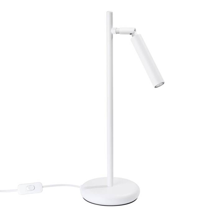 Lampa biurkowa PASTELO biała + 1x Żarówka LED G9 3000K Ciepła 4,5W 450lm