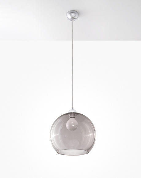 Lampa wisząca BALL grafit + 1x Żarówka LED E27 4000K Zimna 7,5W 650lm