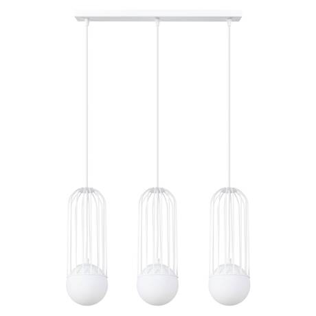 Lampa wisząca BRINA 3L biała + 3x Żarówka LED G9 3000K Ciepła 4,5W 450lm