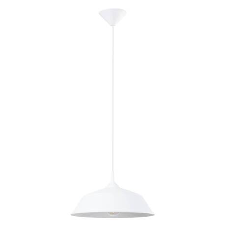 Lampa wisząca FRIKA biała + 1x Żarówka LED E27 3000K Ciepła 7,5W 620lm