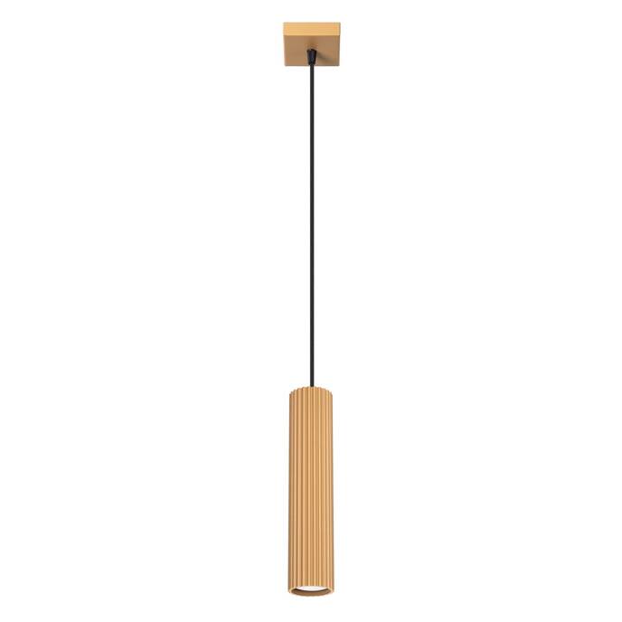 Lampa wisząca KARBON 1 złoty + 1x Żarówka LED GU-10 4000K Zimna 7W 530lm