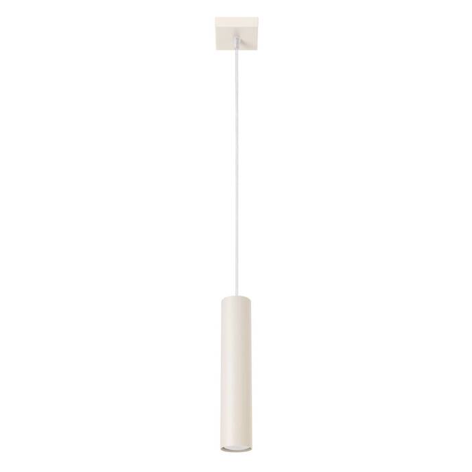 Lampa wisząca LAGOS 1 beżowa + 1x Żarówka LED GU-10 3000K Ciepła 7W 510lm