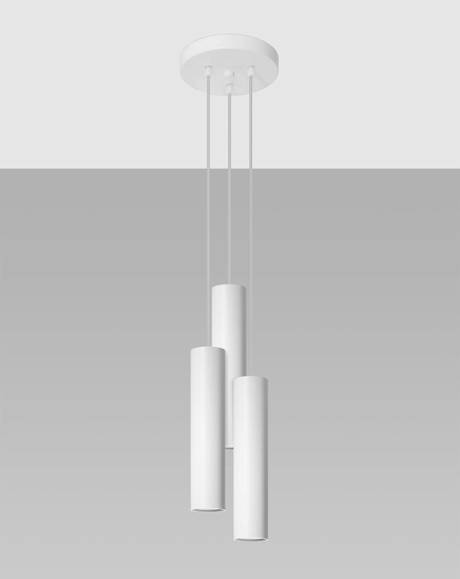 Lampa wisząca LAGOS 3P biały  3x Żarówka LED GU-10 3000K Ciepła 7W 620lm