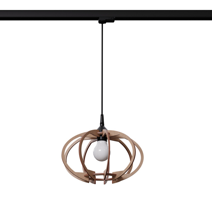 Lampa wisząca MANDELINO naturalne drewno E27 #B