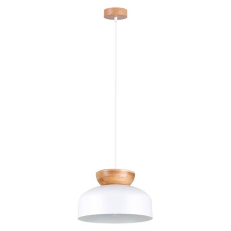 Lampa wisząca MARION biała + 1x Żarówka LED E27 3000K Ciepła 7,5W 620lm