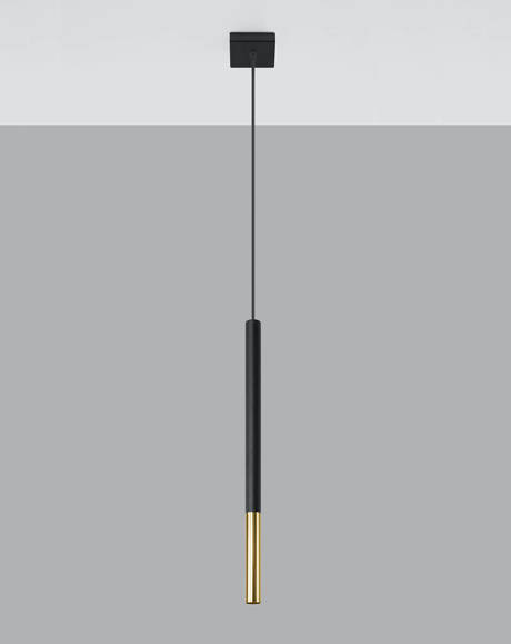 Lampa wisząca MOZAICA 1 czarny/złoto + 1x Żarówka LED G9 3000K Ciepła 4,5W 510lm