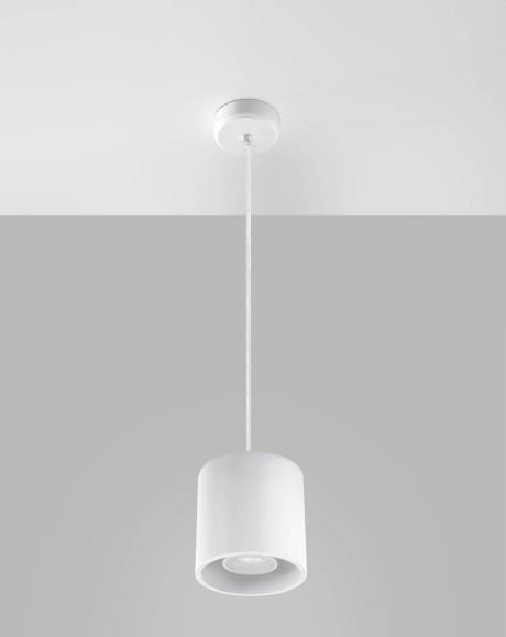 Lampa wisząca ORBIS 1 biały + 1x Żarówka LED GU-10 3000K Ciepła 7W 620lm