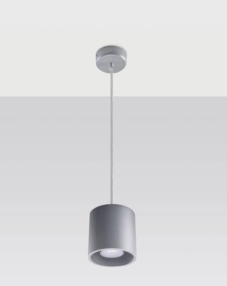 Lampa wisząca ORBIS 1 szary +1x Żarówka LED GU-10 3000K Ciepła 7W 620lm