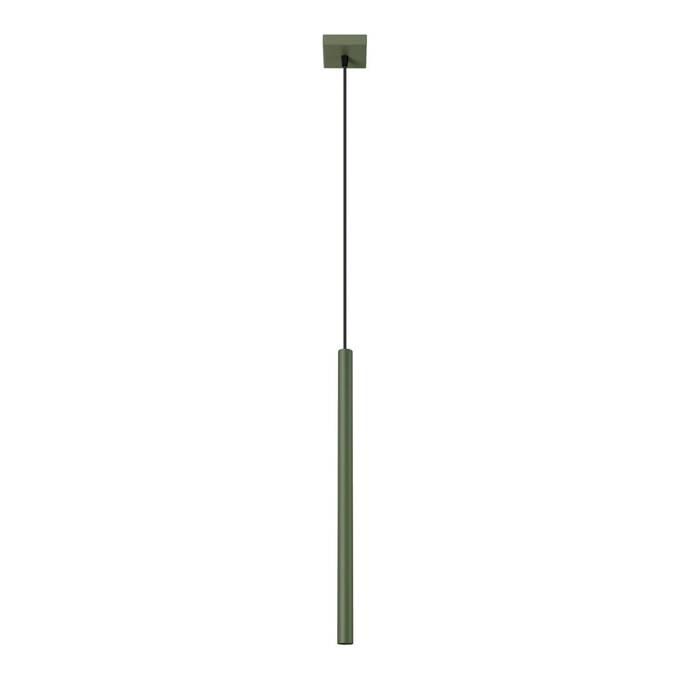 Lampa wisząca PASTELO 1 zielona oliwka + 1x Żarówka LED G9 3000K Ciepła 4,5W 450lm