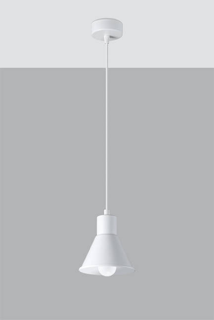 Lampa wisząca TALEJA 1 biała [E27] + 1x Żarówka LED E27 3000K Ciepła 7,5W 620lm