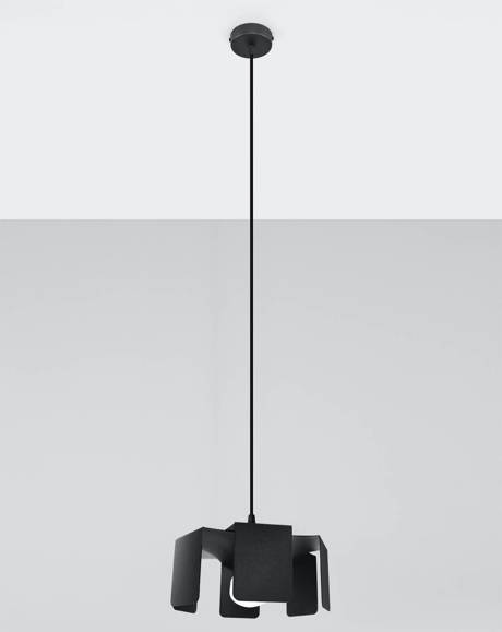 Lampa wisząca TULIP czarny + 1x Żarówka LED E27 4000K Zimna 7,5W 650lm