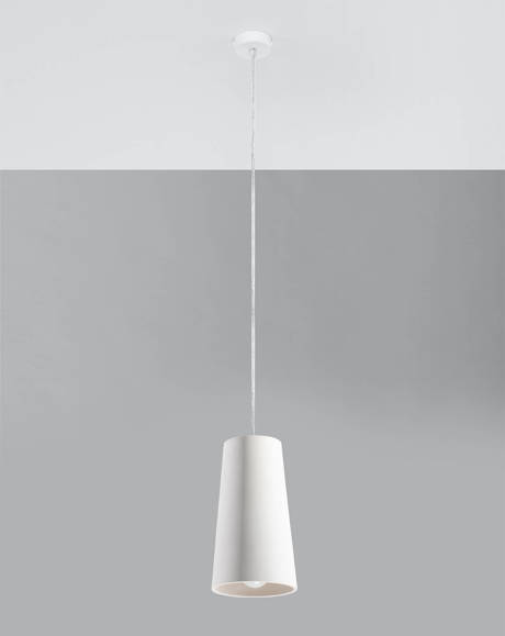 Lampa wisząca ceramiczna GULCAN biała + 1x Żarówka LED GU-10 3000K Ciepła 7W 620lm