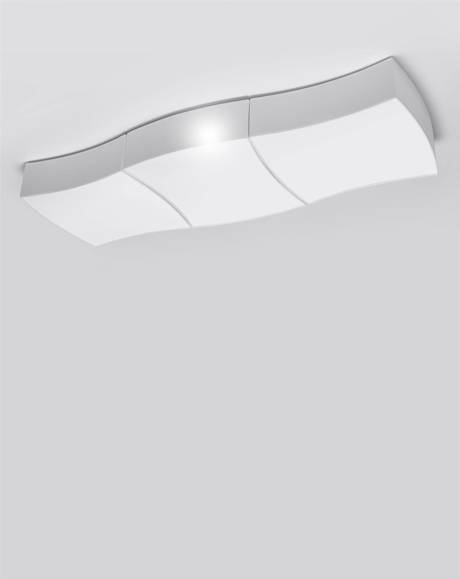 Plafon SQUARE 3 biały + 6x Żarówka LED E27 4000K Zimna 7,5W 650lm